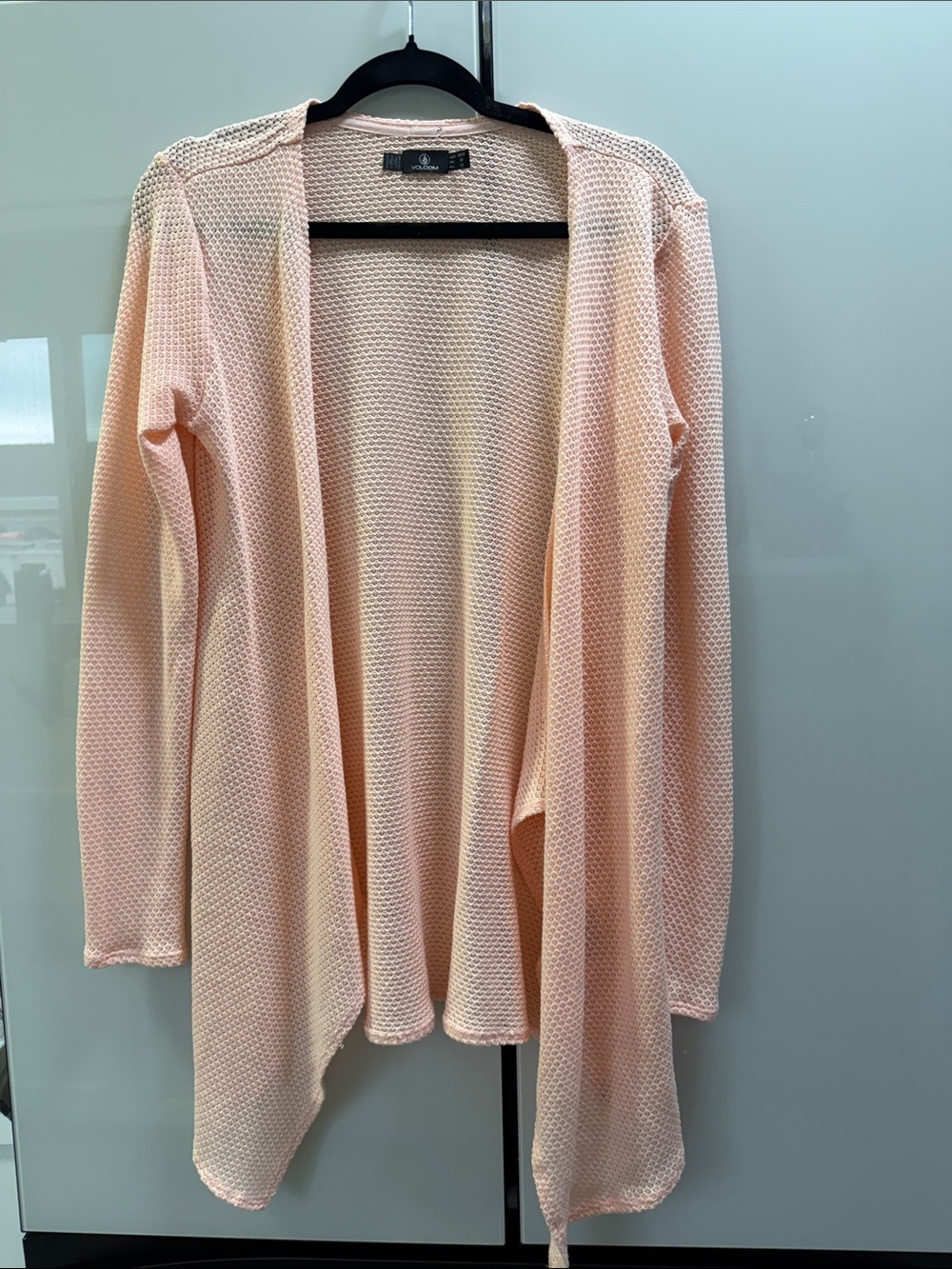 Volcom Peach Open-Front Lightweight Cardigan